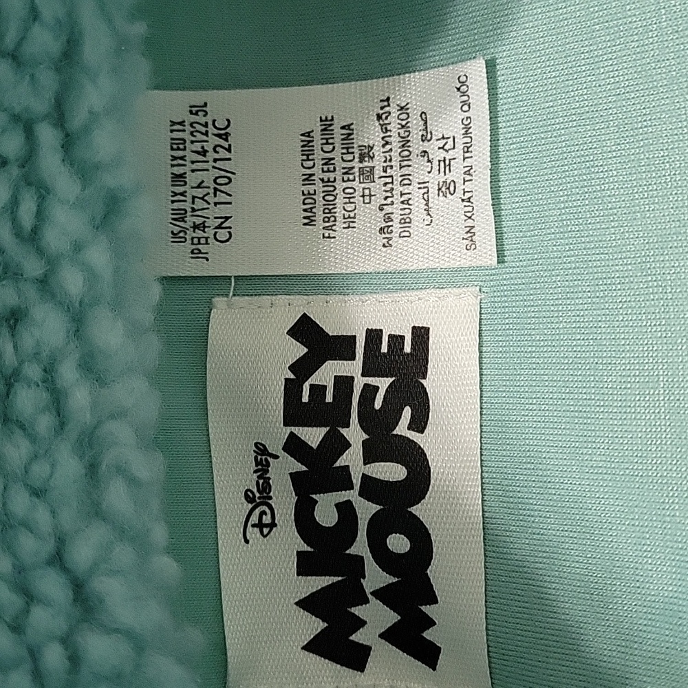 Disney Sketch Mickey Mouse Blue Sherpa Fleece Wool Jacket Size 1X - Picture 6 of 7
